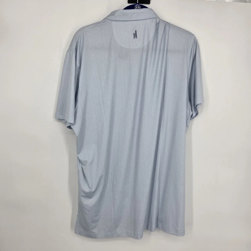 NEW Johnnie-O Featherweight Marlin Golf Polo Shirt Men Large Purple Geo AOP NWT